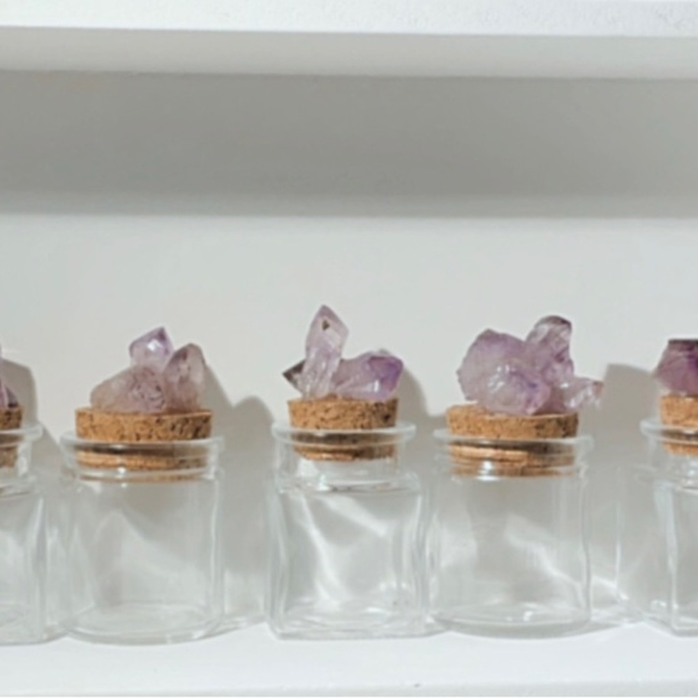 Amethyst herb jars Set of 3 for $18